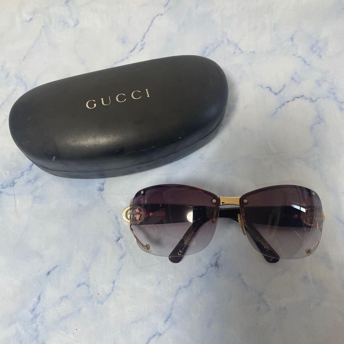 Yahoo!オークション - GUCCI グッチ サングラスケース付 ダイヤ付き Yahoo!オークション - GUCCI グッチ サングラスケース付 ダイヤ付き