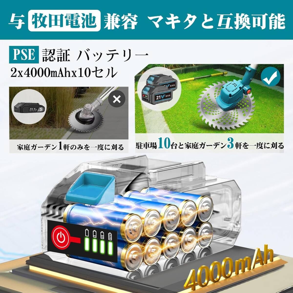 充電式草刈り機【海洋造園会社の熊本氏監修】21Vコードレス草刈 充電式草刈り機【海洋造園会社の熊本氏監修】21Vコードレス草刈