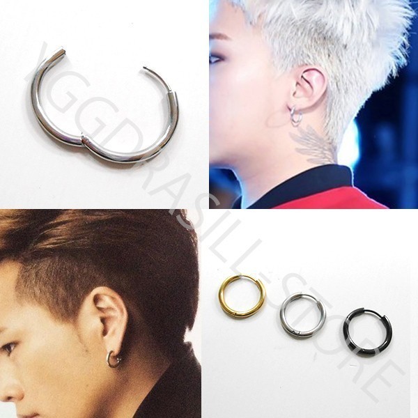 YGG★新品 フープピアス 内径20mm 18G シルバー 銀 角丸 A g-dragon 登坂 アクセサリー_画像2