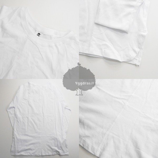 YGG★新品 ロングスリーブ 長袖 Tシャツ トップス 白 ホワイト L FOG 両裾加工 ロンT ルーズ_画像3