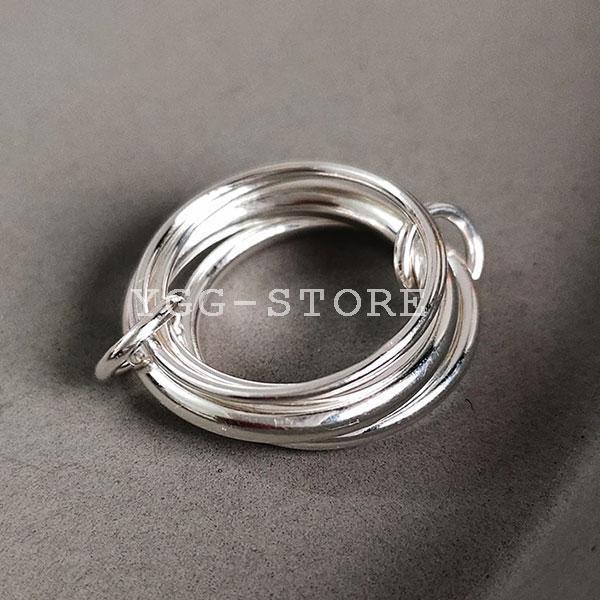 YGG* new goods 4 ream ring ring link silver 925 11 number multiple nyu Anne s line .. lady's SV925