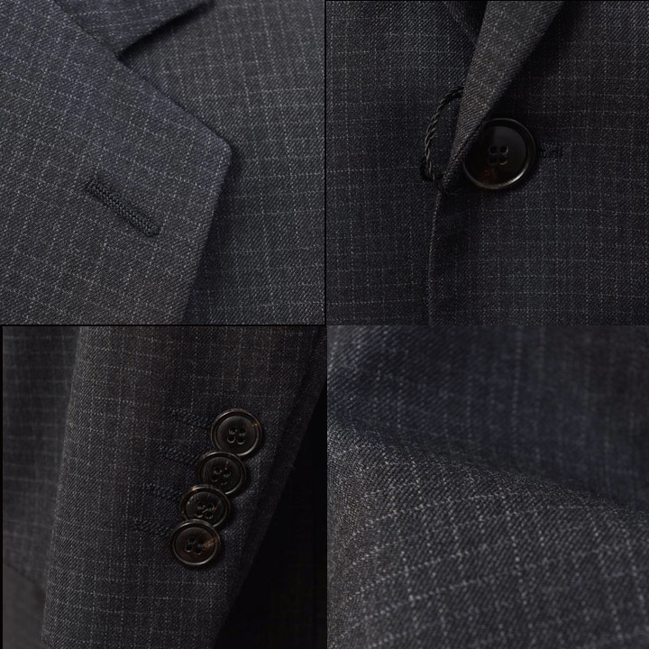 【ST300】ジョルジオアルマーニ黒ラベル「GEORGE」スーツ(56) 新品_画像4