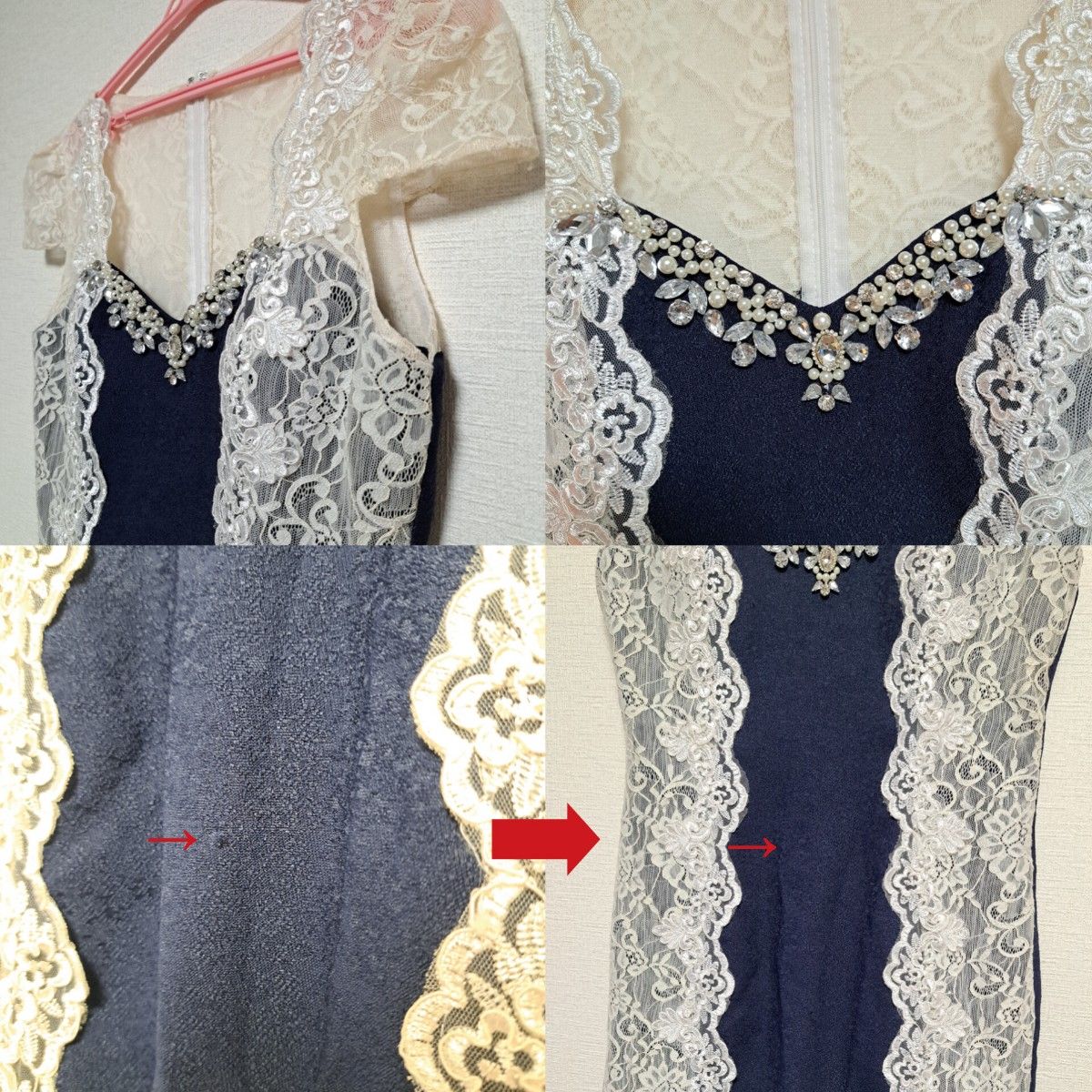 ジュエルズ ドレス Lサイズ ネイビー ジュエルズ ドレス ネイビー Lサイズ