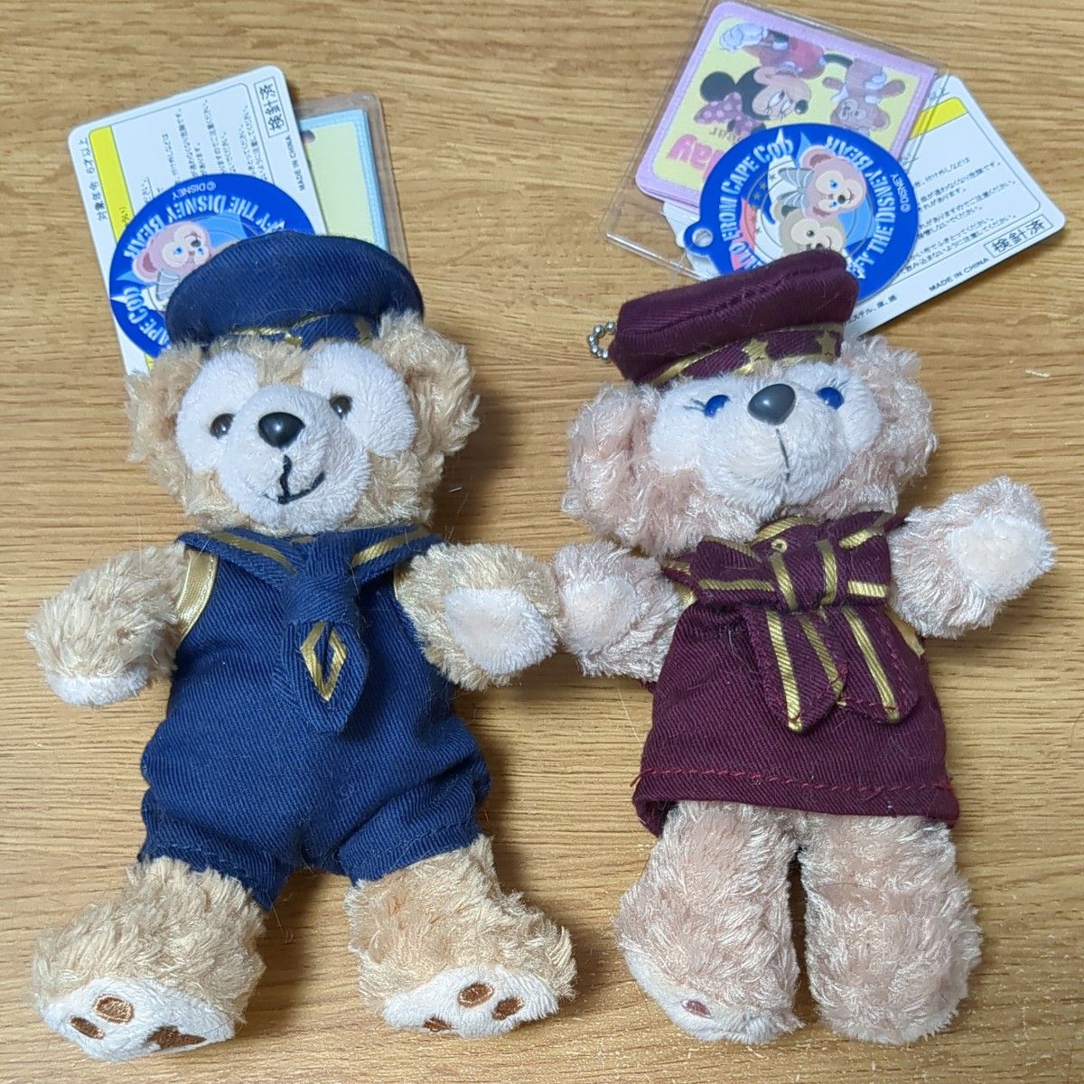 ディズニー ミニー・シェリーメイ・ぬいぐるみバッジとミッキー ディズニー ミニー・シェリーメイ・ぬいぐるみバッジとミッキー