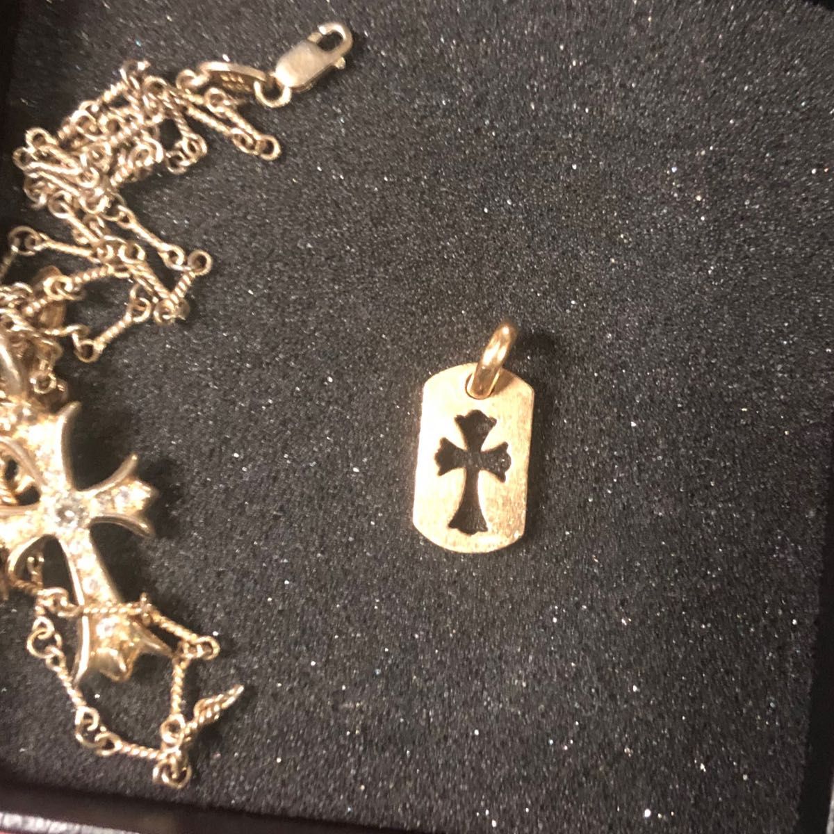 カットアウト クロムハーツドッグタグ22k CHROME HEARTS クロム カットアウト クロムハーツドッグタグ22k CHROME HEARTS クロム