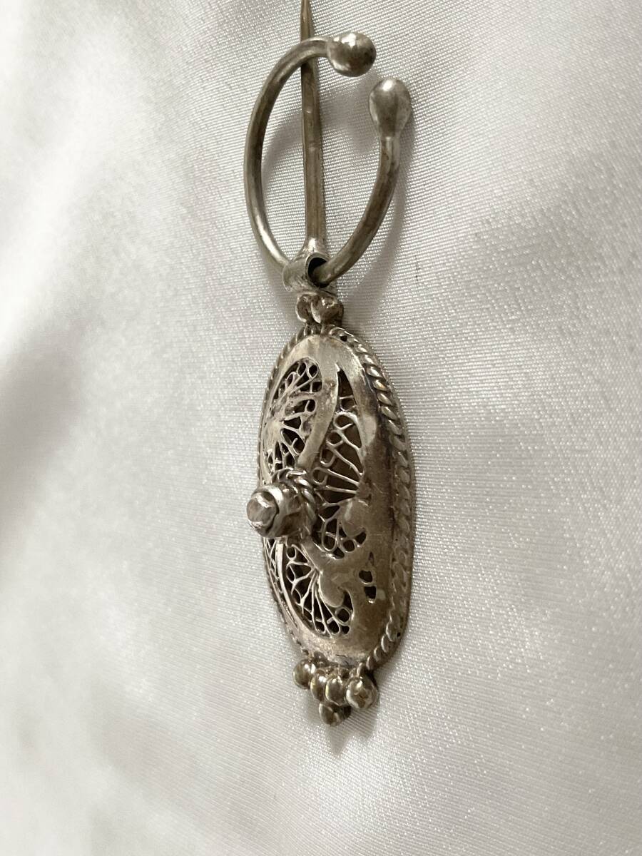エスニックジュエリー！「モロッコ銀細工」シルバーのスカーフ