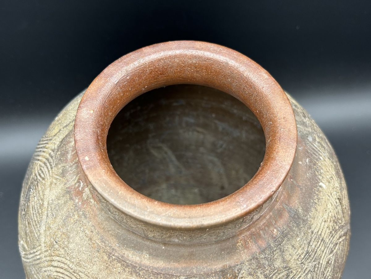 S5-53-1 備前焼 花瓶 生花 壷 在銘 華道具 旧家整理品(花器、壷 S5-53-1 備前焼 花瓶 生花 壷 在銘 華道具 旧家整理品(花器、壷