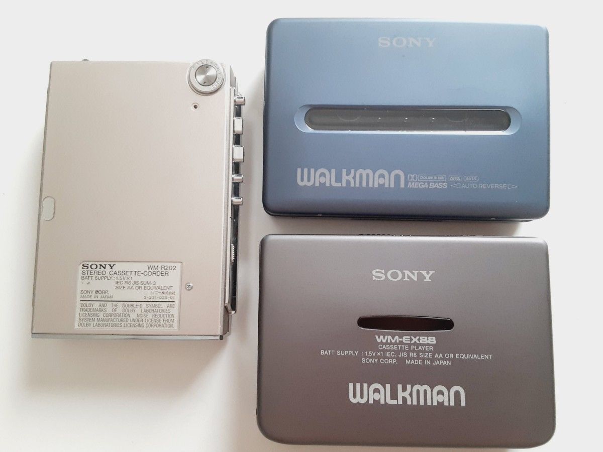 SONY カセットプレーヤー WALKMAN WM-R202/WM-FX877/ WM-EX88 SONY カセットプレーヤー WALKMAN WM-R202/WM-FX877/ WM-EX88