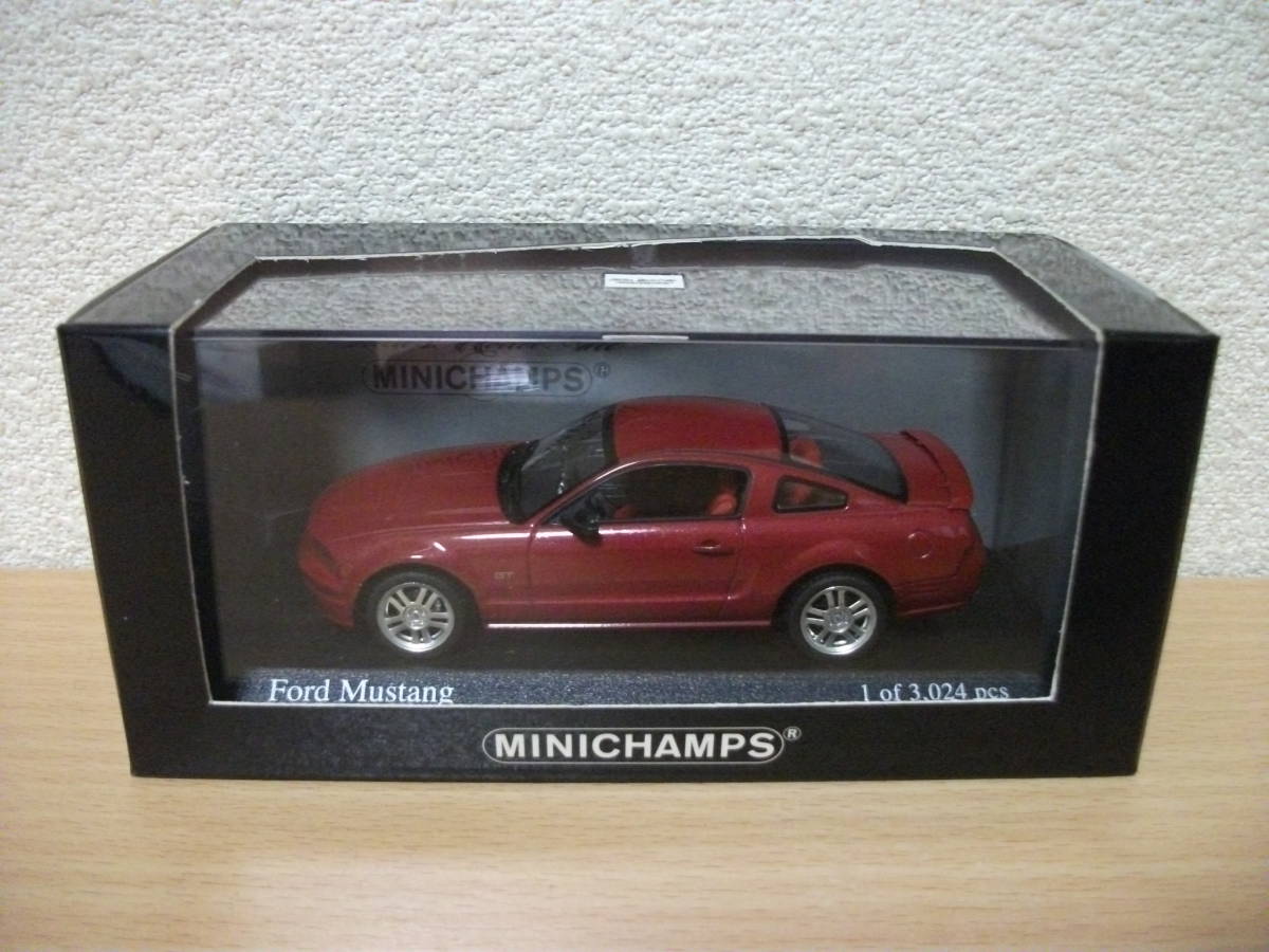◇ミニチャンプス 1/43 マスタング GT 2005 Red metallic◇_画像1
