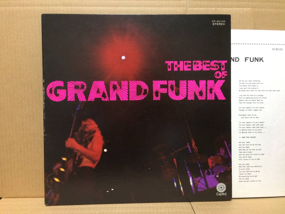 GRAND FUNK RAILROAD THE BEST OF GRAND FUNK LP 日本盤 インサート CP-80100_画像1