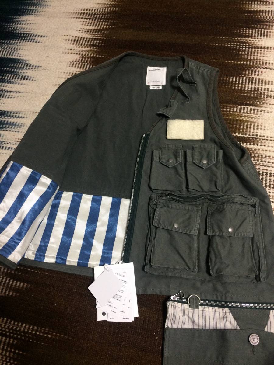 visvim19AW new work PILAR FISHERMAN VEST GREEN size3 Nakamura