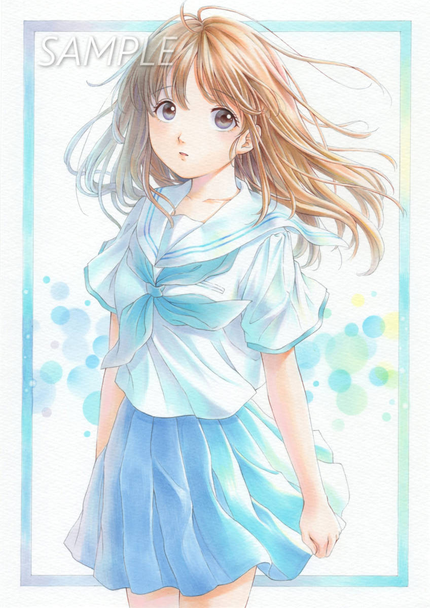 手描きイラスト オリジナル 女の子 セーラー服 夏服 B5 ヤフオク 同人手描きイラスト オークションまとめ オクイラファン 手描きイラスト オリジナル 女の子 セーラー服 夏服 B5 ヤフオク 同人手描きイラスト オークションまとめ オクイラファン
