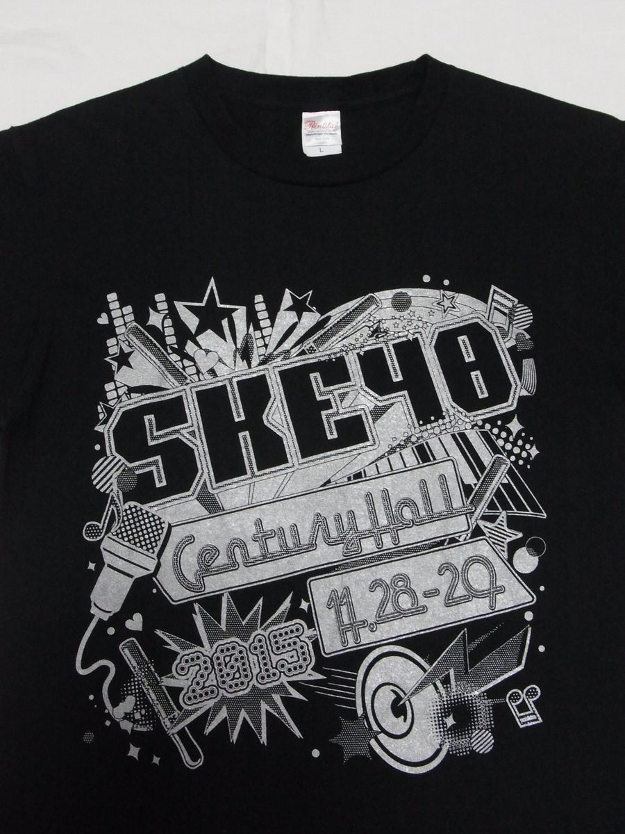 ★美品・未着用★ SKE48 冬コン2015名古屋再始動。 ～珠理奈が帰って来た～ スタッフ Tシャツ sizeL 黒 ★古着 貴重 非売品 AKB48 グッズ_画像3