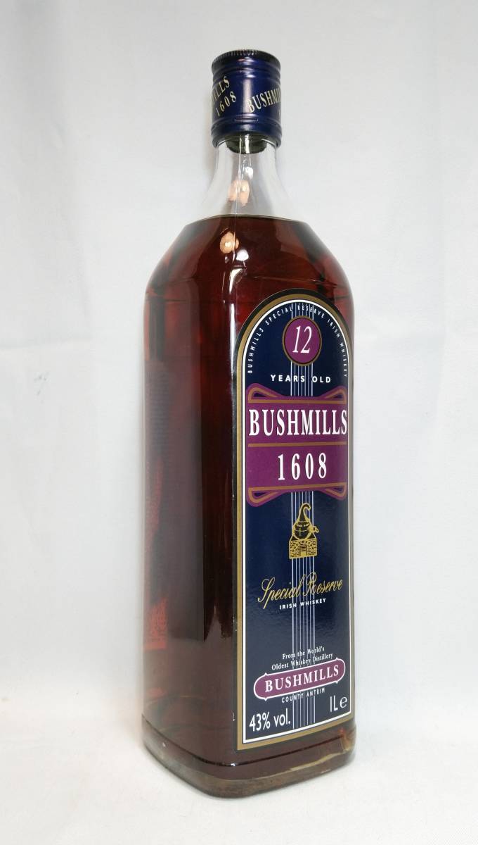 【全国送料無料】BUSHMILLS 1608 Special Reserve 12years old IRISH WHISKEY　43度　1000ml【ブッシュミルズ】