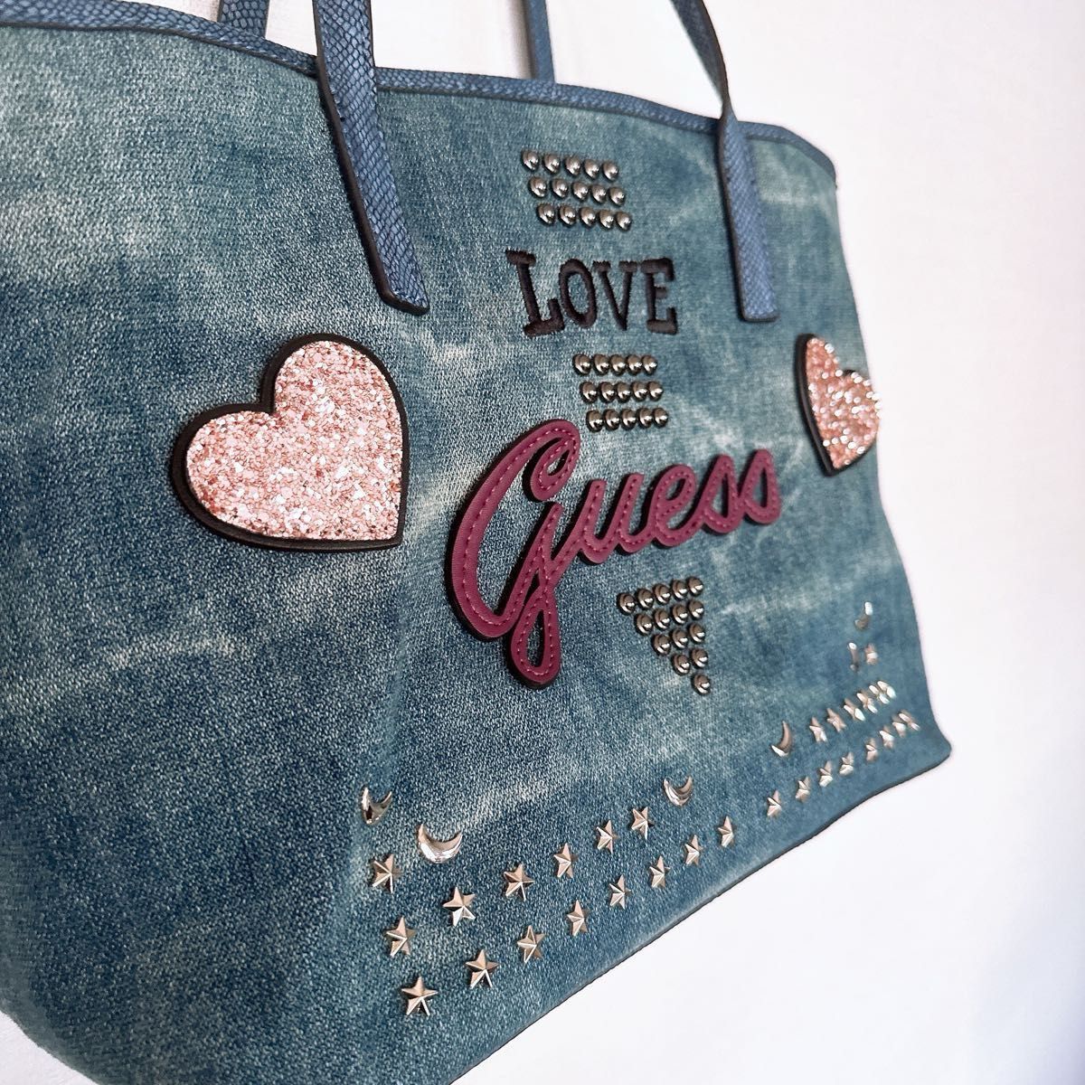 Guess トートバッグ デニム 刺繍 おまけ付き|Yahoo!フリマ(旧 Guess トートバッグ デニム 刺繍 おまけ付き|Yahoo!フリマ(旧