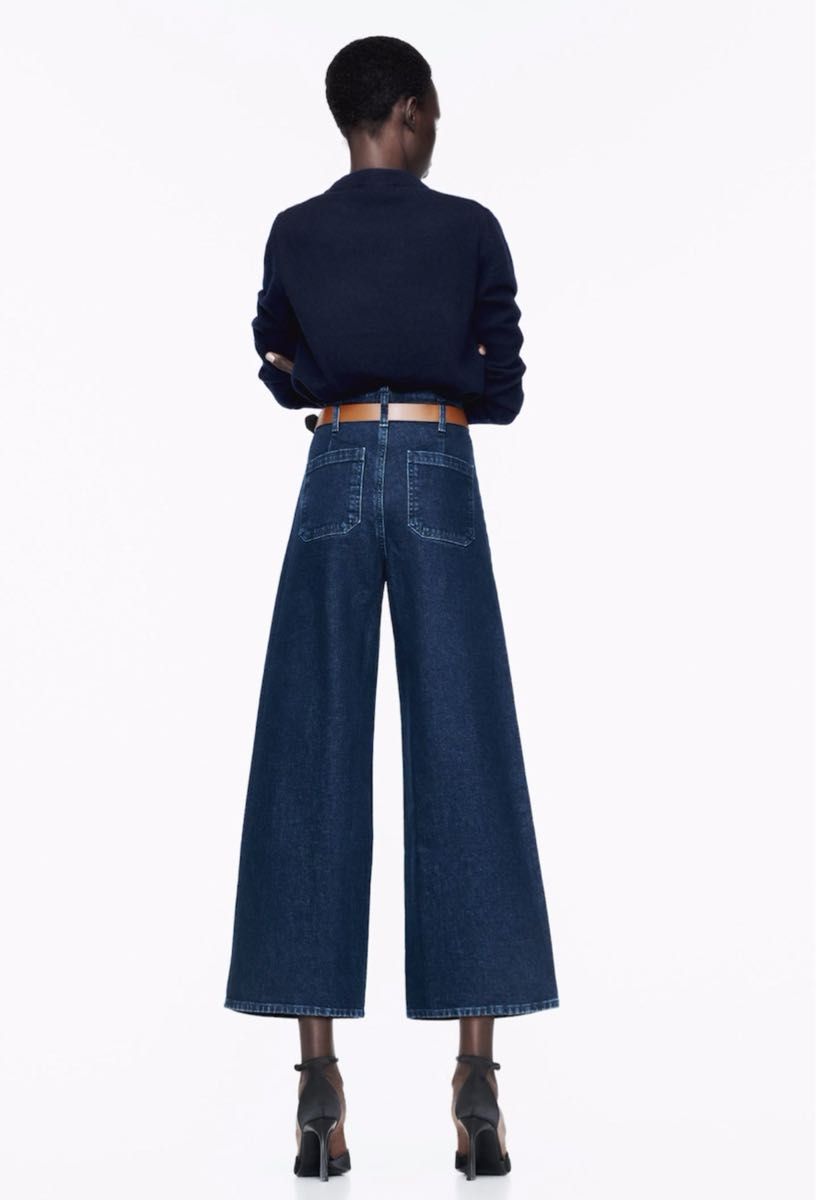 【ZARA】Z1975 WIDE-LEG CROPPED ハイウエスト ベルテッド ZARA Z1975 WIDE-LEG CROPPED ハイウエスト ベルテッド|Yahoo