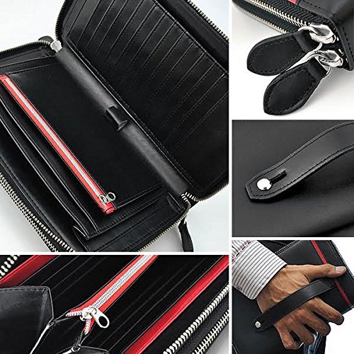 [3 anniversary Thanksgiving special SALE][ postage included ][ super-discount ][ new goods ][ including tax ] horse leather red Cross line double fastener model Mini clutch bag 