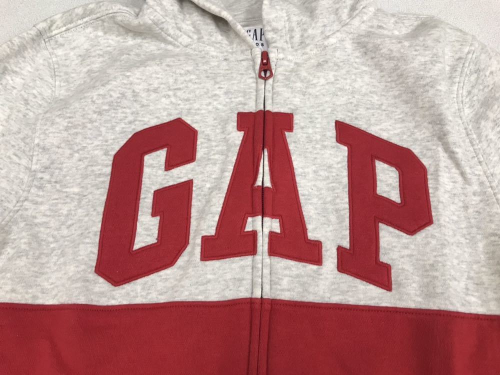 ■ＧＡＰ■新品■150■赤Ｘグレー■ロゴ■パーカー■人気のGAPロゴ・デザイン■ギャップ■3-1_画像3