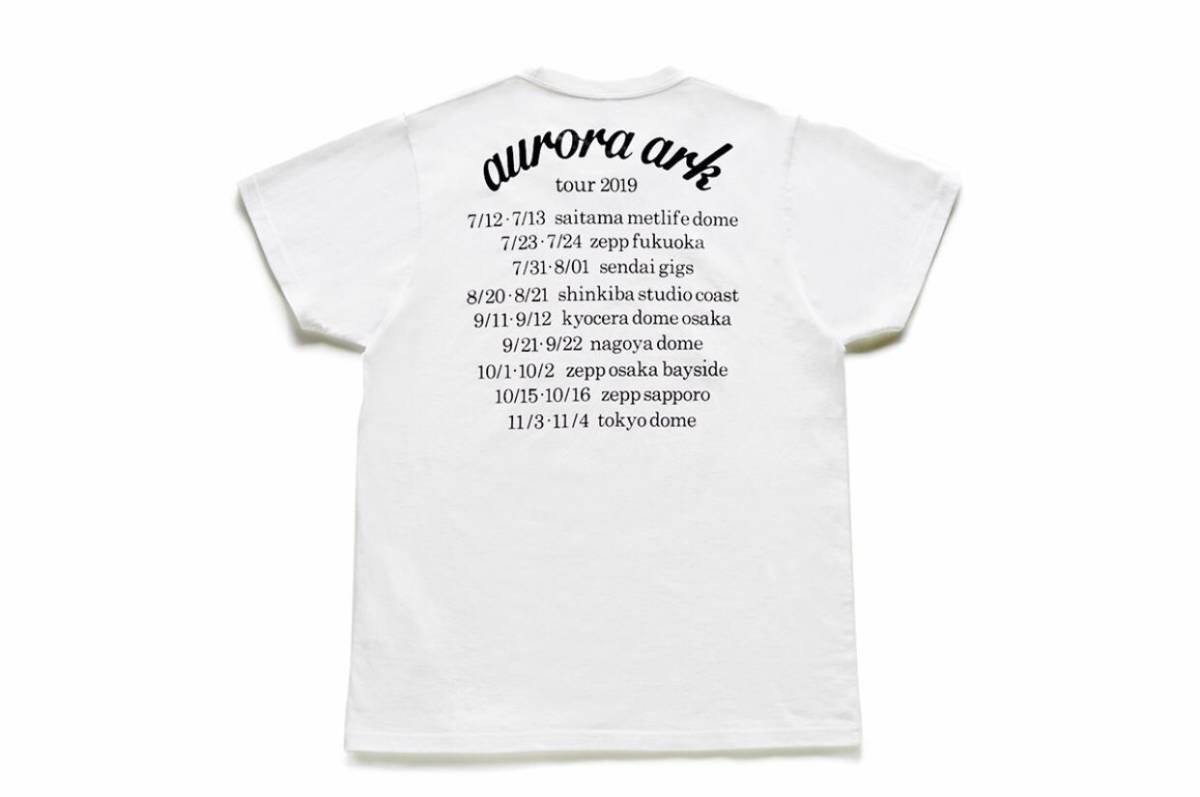 閉店処分新品未使用 BUMP OF CHICKEN TOUR 2019 aurora ark GOODS aurora ark Tour TEE WHITE ツアーTシャツ L 白 ★3点以上送無あり★の画像2