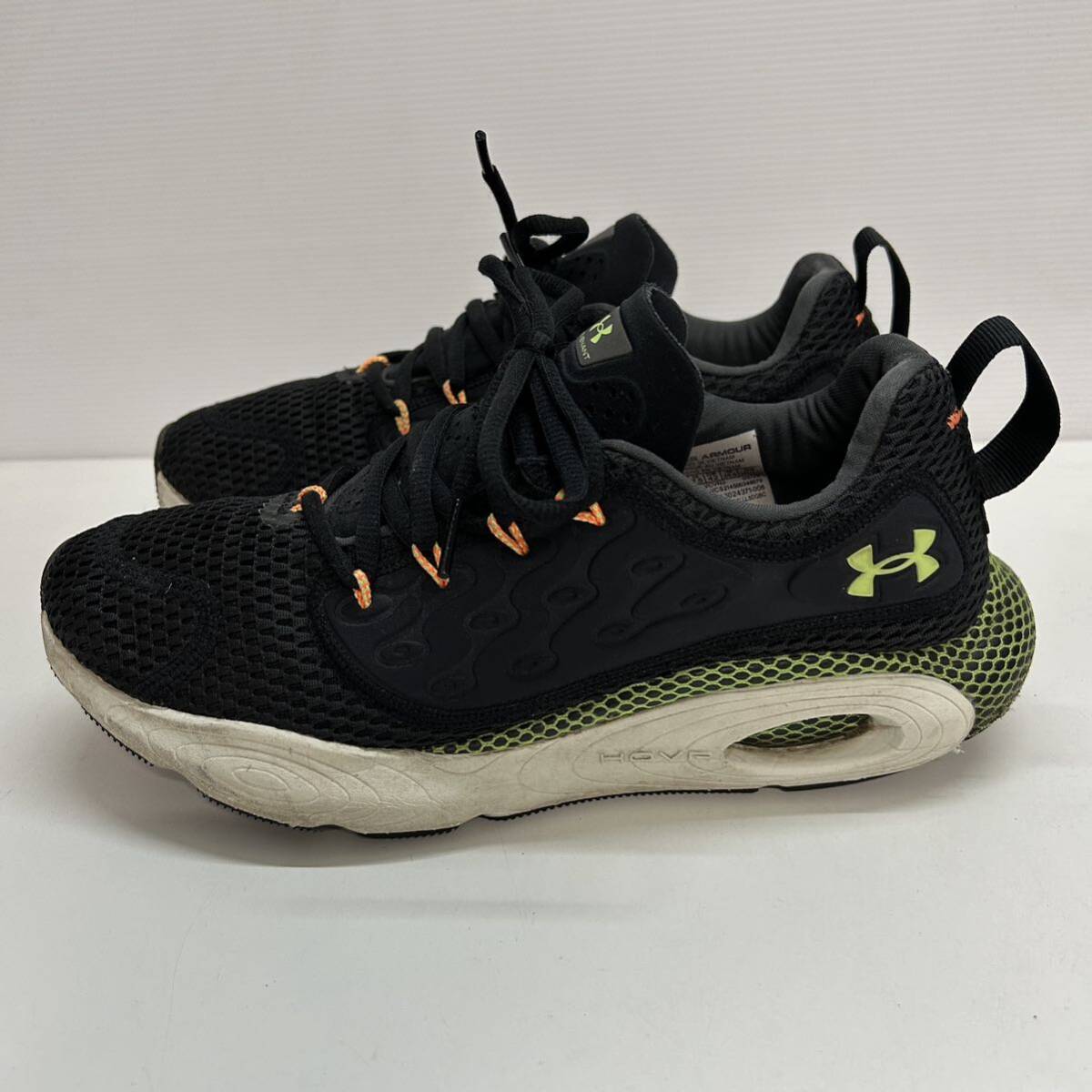 E993 UNDER ARMOUR Under Armor мужской спортивные туфли US8.5 26.5cm черный желтый зеленый сетка 