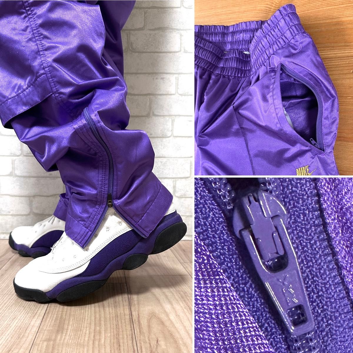 NIKE ナイキ 銀タグ 90's 美色 ナイロンパンツ トラックパンツ NIKE ナイキ 銀タグ 90's 美色 ナイロンパンツ トラックパンツ