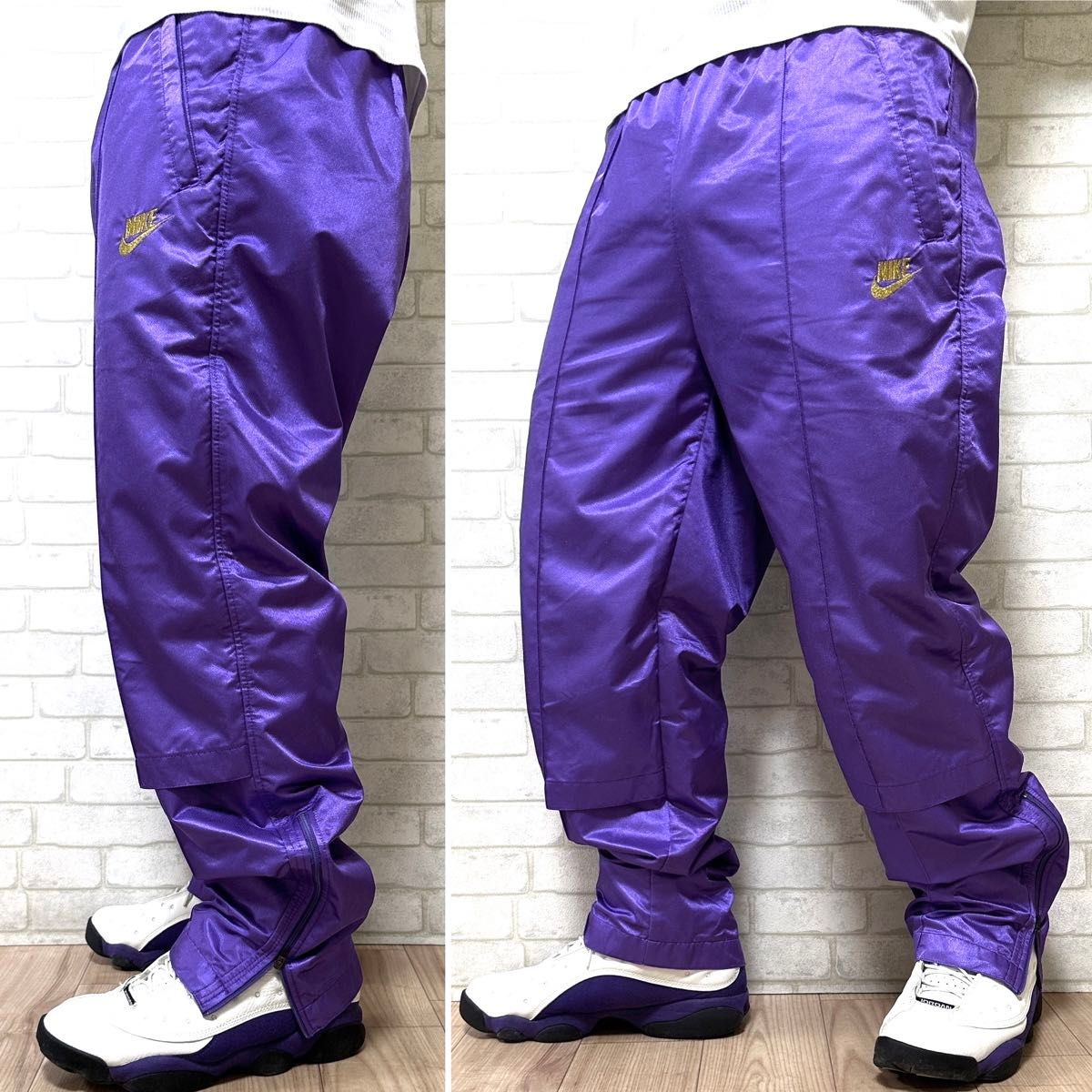 NIKE ナイキ 銀タグ 90's 美色 ナイロンパンツ トラックパンツ NIKE ナイキ 銀タグ 90's 美色 ナイロンパンツ トラックパンツ