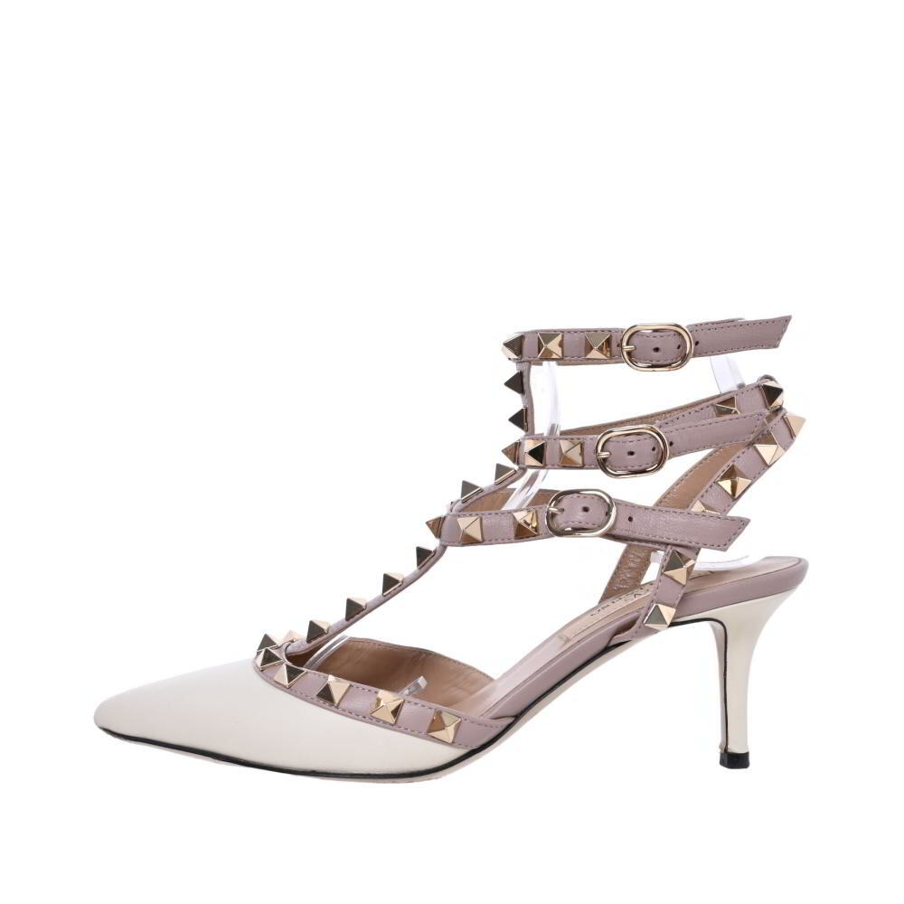 VALENTINO ロックスタッズ ストラップ ヒール パンプス 34 1/2 VALENTINO ロックスタッズ ストラップ ヒール パンプス 34 1/2