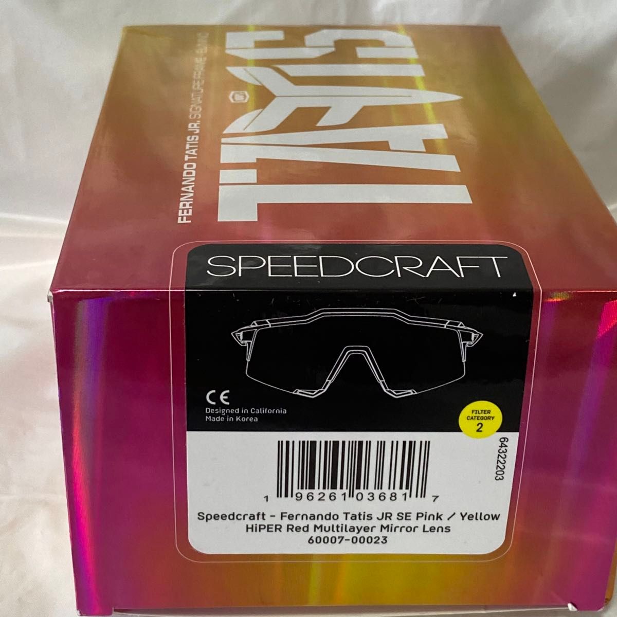 新品 100% Speedcraft サングラス ピンク×イエロー タティスJr 新品 100% Speedcraft サングラス ピンク×イエロー タティスJr