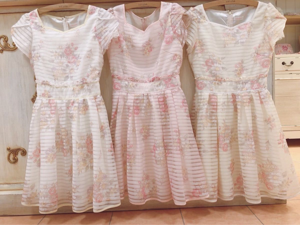 LIZLISA 花柄 ワンピース レース ピンク 姫ギャル ロリータ タグ LIZLISA 花柄 ワンピース レース ピンク 姫ギャル ロリータ タグ