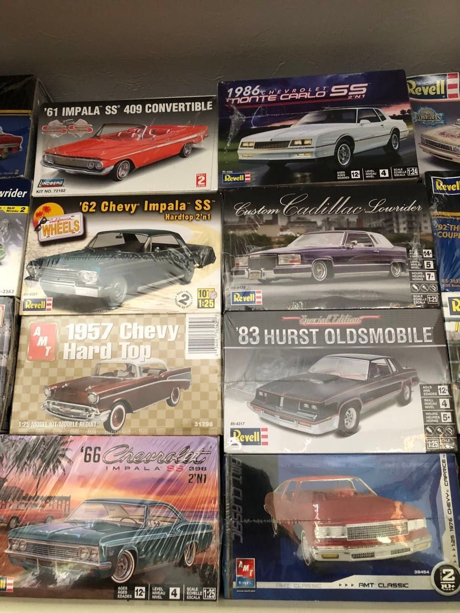 28箱 revell monogram AMT mpc ローライダー インパラ 28箱 revell monogram AMT mpc ローライダー インパラ