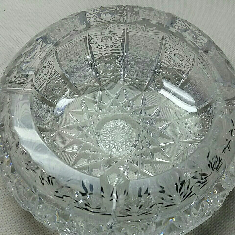 BOHEMIAボヘミア グラス 灰皿 花瓶 花器 フラワーベー JChere