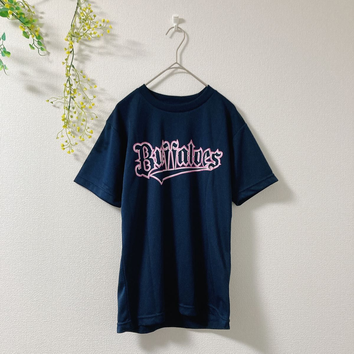 未使用 タグ付】オリックス ユニフォーム ネイビー ピンクロゴ 未使用 タグ付】オリックス ユニフォーム ネイビー ピンクロゴ
