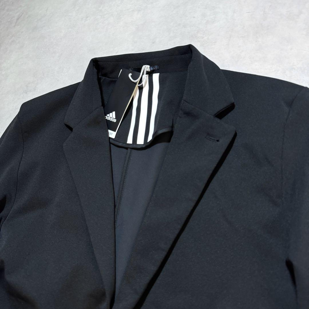 新品 Lsize アディダス テーラードジャケット adidas 黒 人気 新品 Lsize アディダス テーラードジャケット adidas 黒 人気
