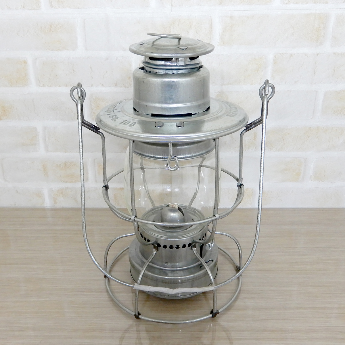 替芯付【送料無料】新品 Watchman No.100 Railroad Lantern - Galvanized 日本未発売 ◇レイルロード ランタン 亜鉛メッキ シルバー 未使用 3