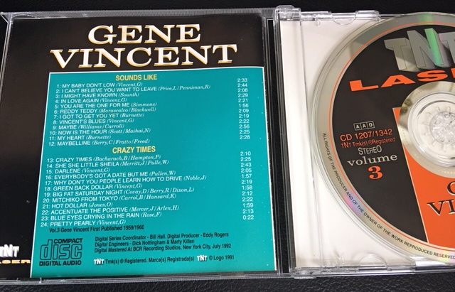 ジーン・ヴィンセント★Gene Vincent Vol.3（2 in1CD）／50’s ロカビリー★Crazy Times、Ready Teddy♪_画像2