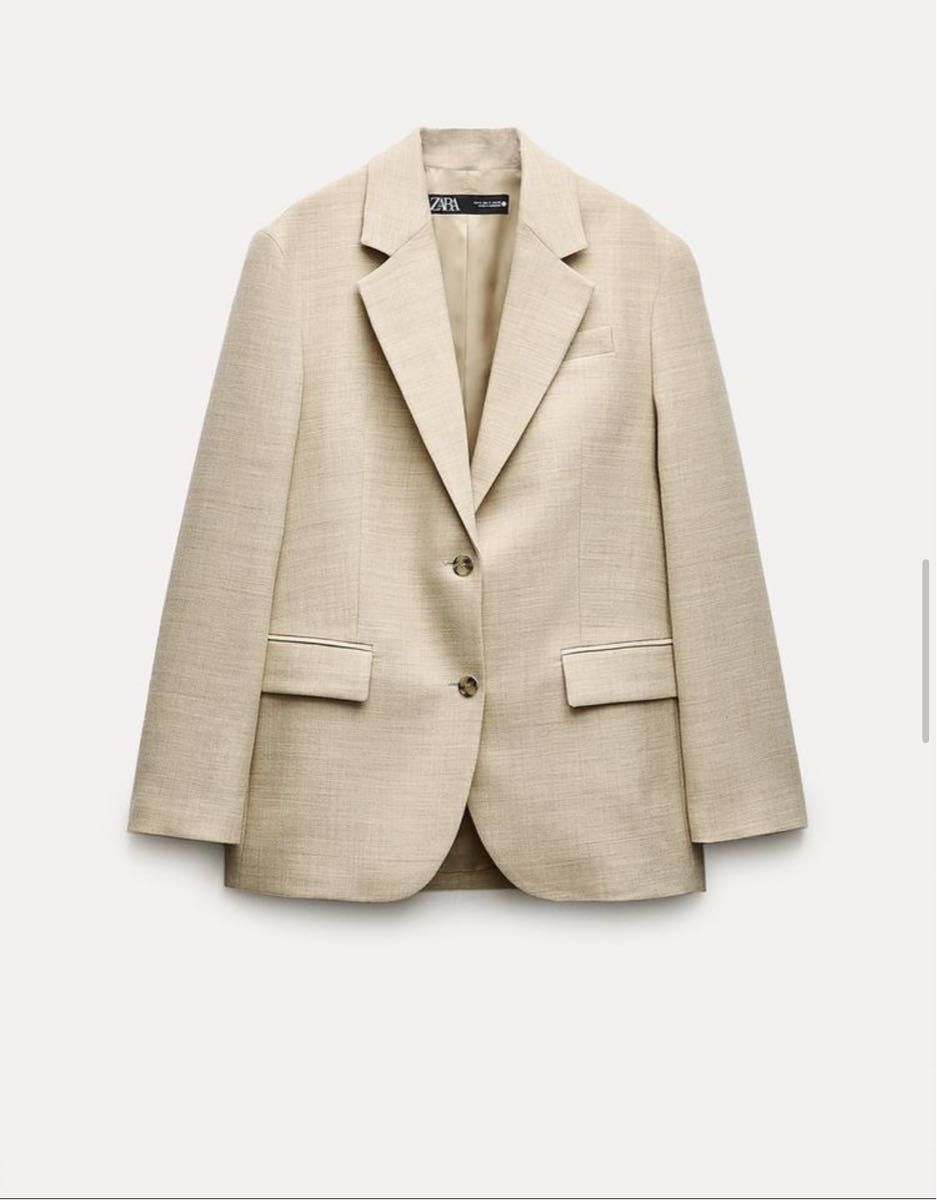 ZARA 新品 ZW COLLECTION ウール ストレートフィット ブレザー ZARA 新品 ZW COLLECTION ウール ストレートフィット ブレザー