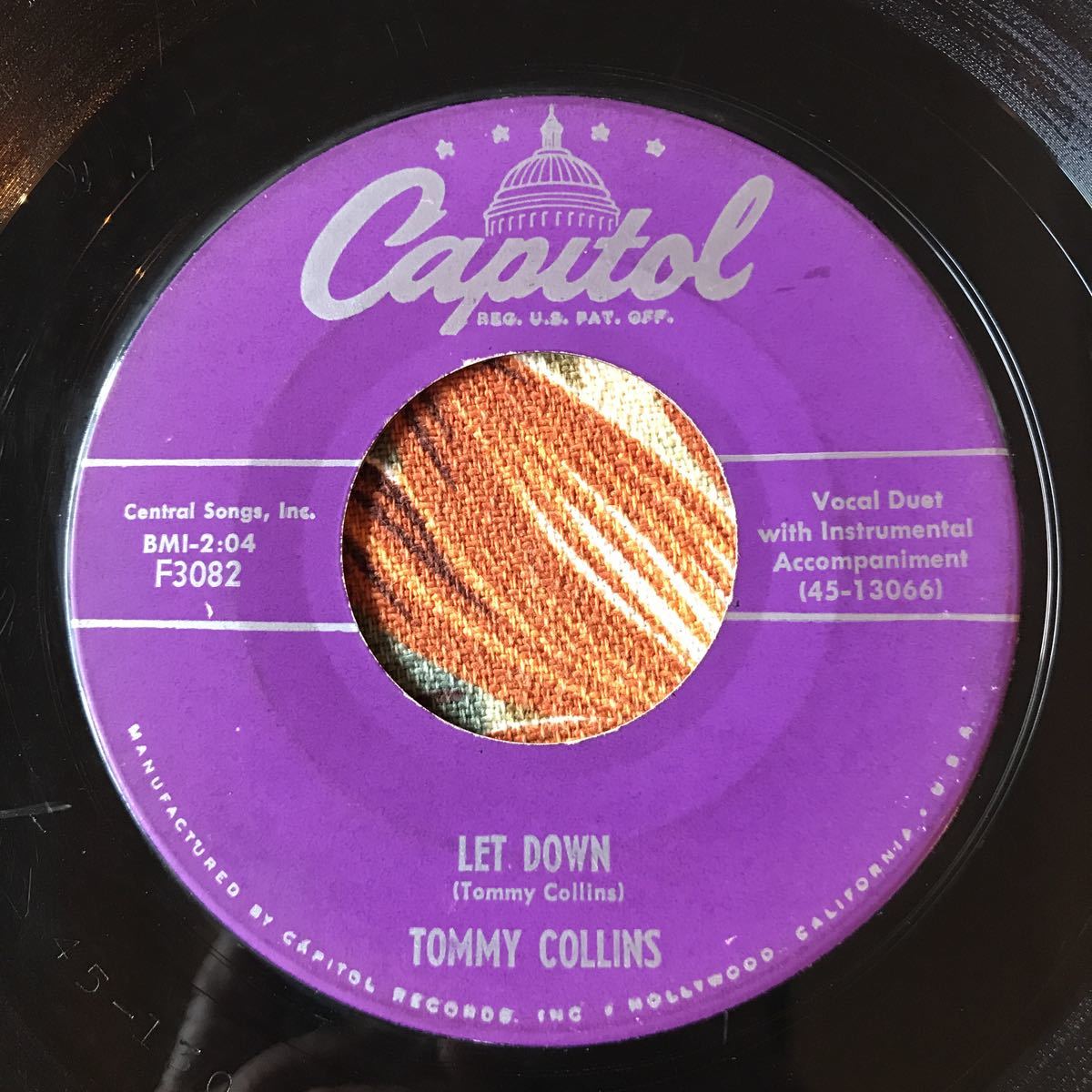 Tommy Collins It Tickles / Let Down 1955 US Original 7inch Hillbilly ロカビリー_画像2
