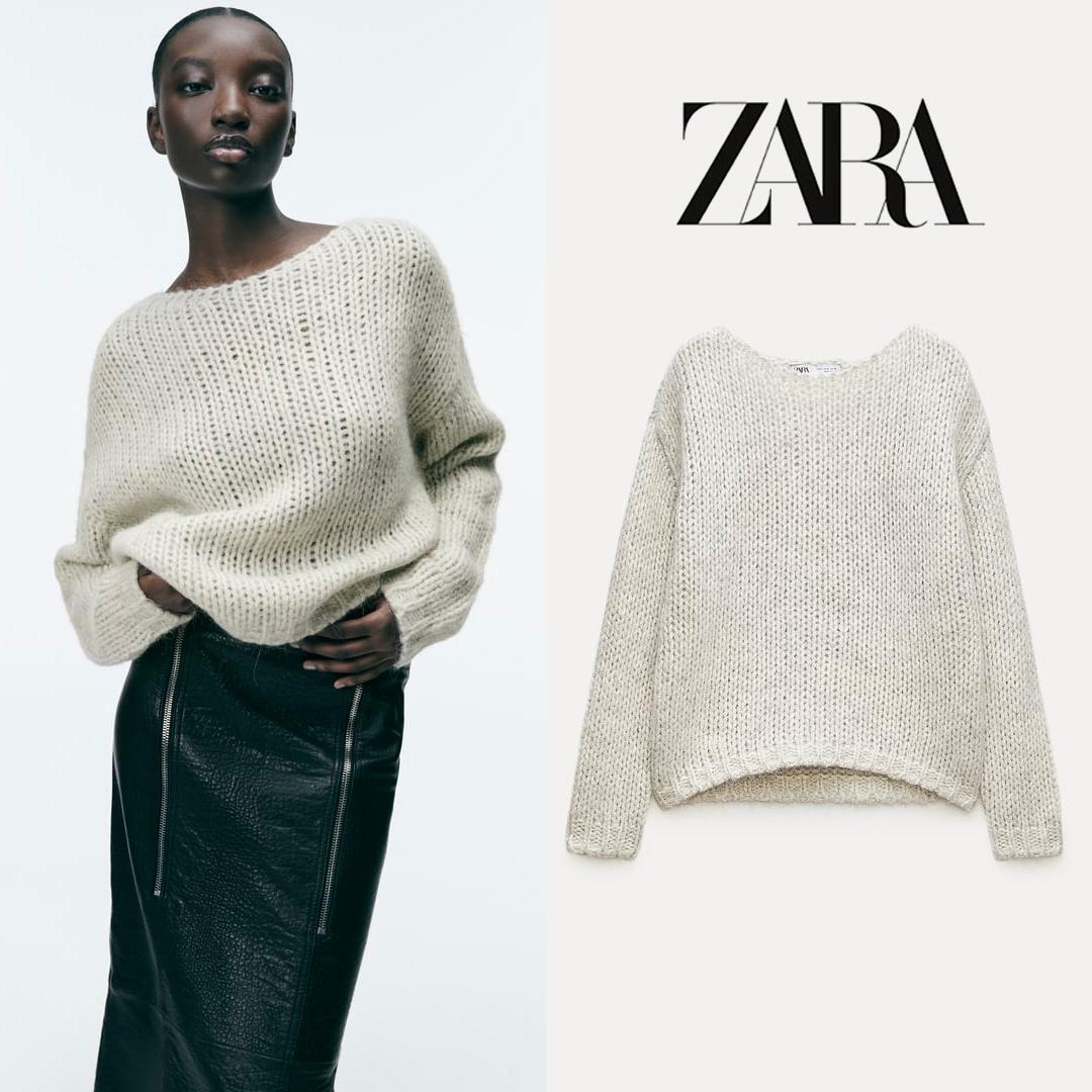 ZARA ザラ アルパカ&ウールブレンド ニットプルオーバー ZARA ザラ アルパカ&ウールブレンド ニットプルオーバー