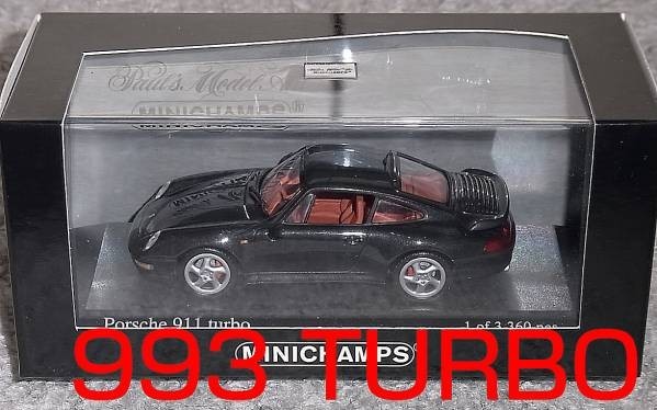 1/43 ポルシェ 911 (993) ターボ ブラックメタ 1995 PORSCHE TURBO