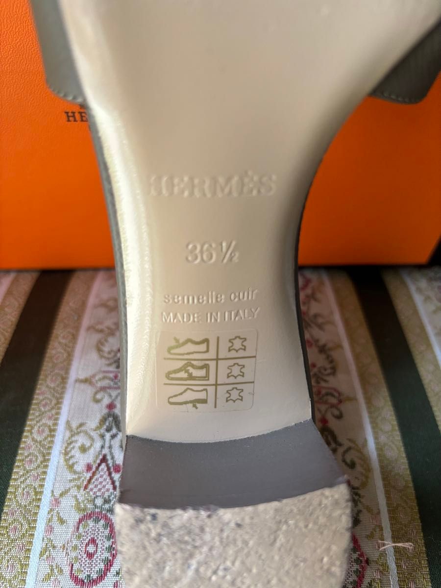 HERMES エルメス サンダル オアジス361/2 エトゥープ 美品 HERMES エルメス サンダル オアジス361/2 エトゥープ 美品
