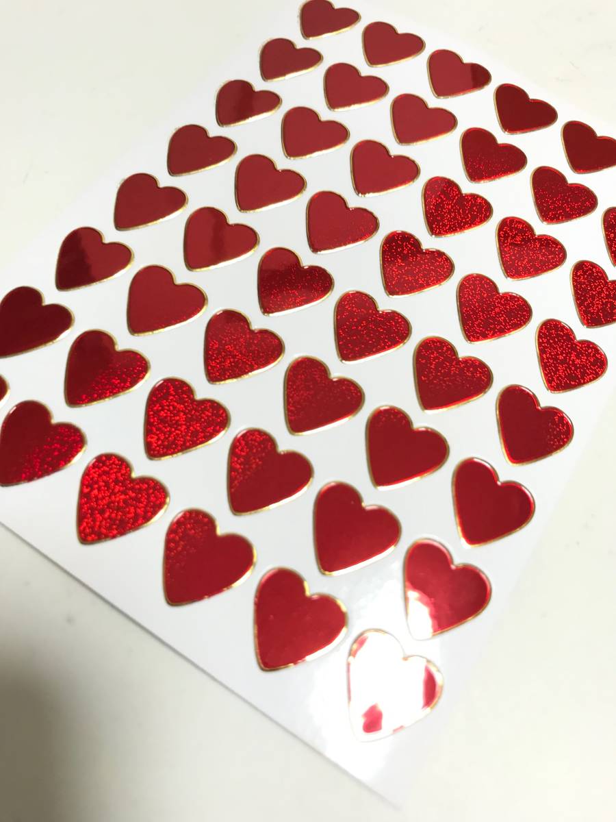 ヤフオク 防水 ラメ加工 ハート ステッカー セット Heart ヤフオク 防水 ラメ加工 ハート ステッカー セット Heart