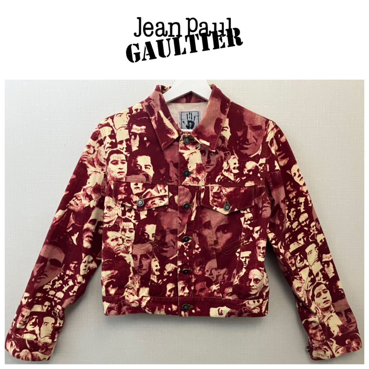 希少】JEAN PAUL GAULTIER FACES JACKET 群集デニムジャケット 希少】JEAN PAUL GAULTIER FACES JACKET 群集デニムジャケット