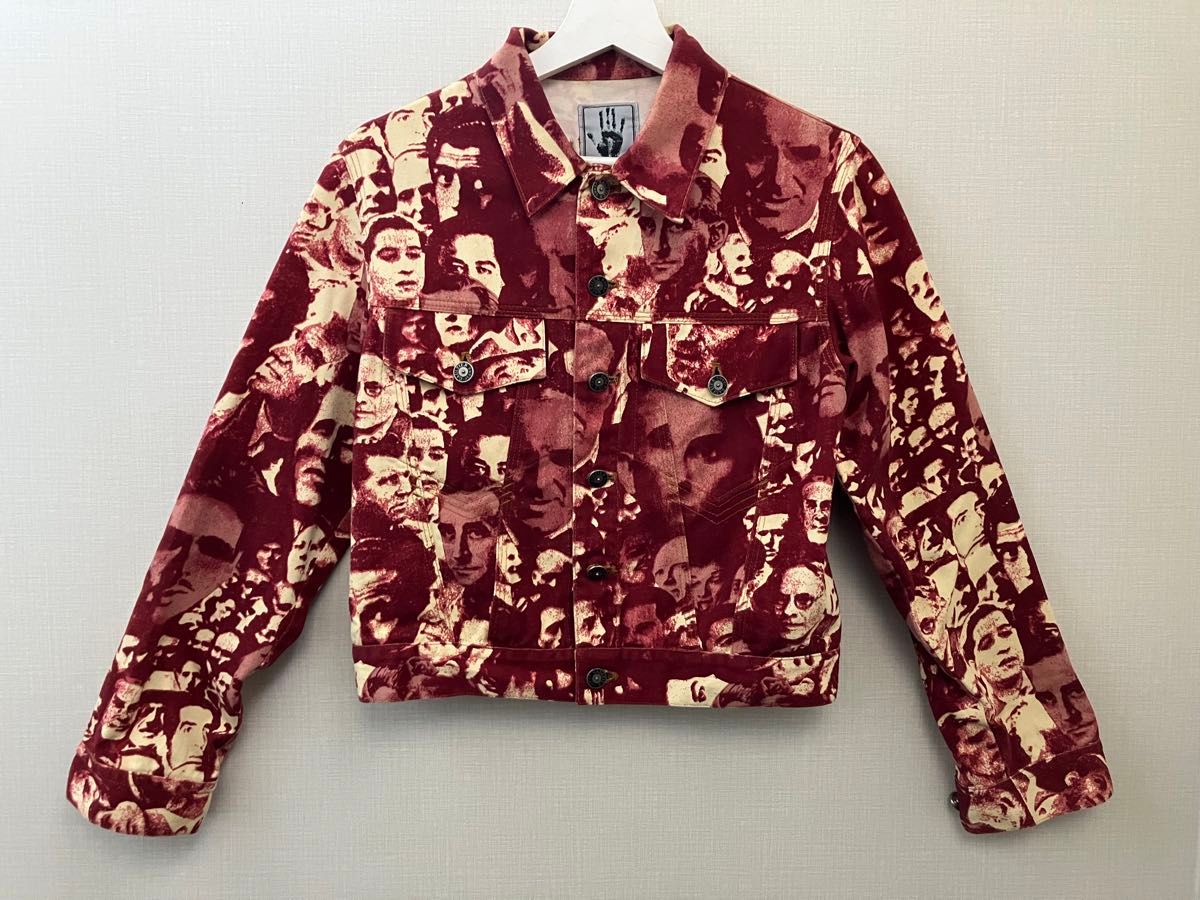 希少】JEAN PAUL GAULTIER FACES JACKET 群集デニムジャケット 希少】JEAN PAUL GAULTIER FACES JACKET 群集デニムジャケット