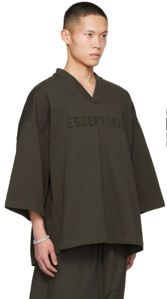 新品正規 FEAR OF GOD ESSENTIALS INK フットボール Tシャツ S 新品正規 FEAR OF GOD ESSENTIALS INK フットボール Tシャツ S