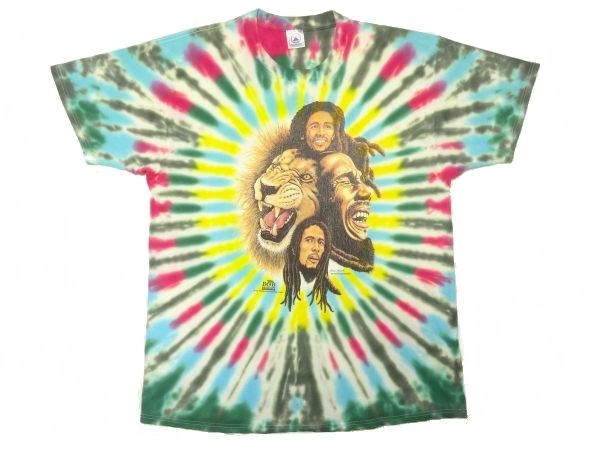 ★レア!!90'sヴィンテージ♪ボブマーリー★タイダイTシャツXL/Bob Marley1997年90年代レゲエラスタtie dyeロックTシャツ