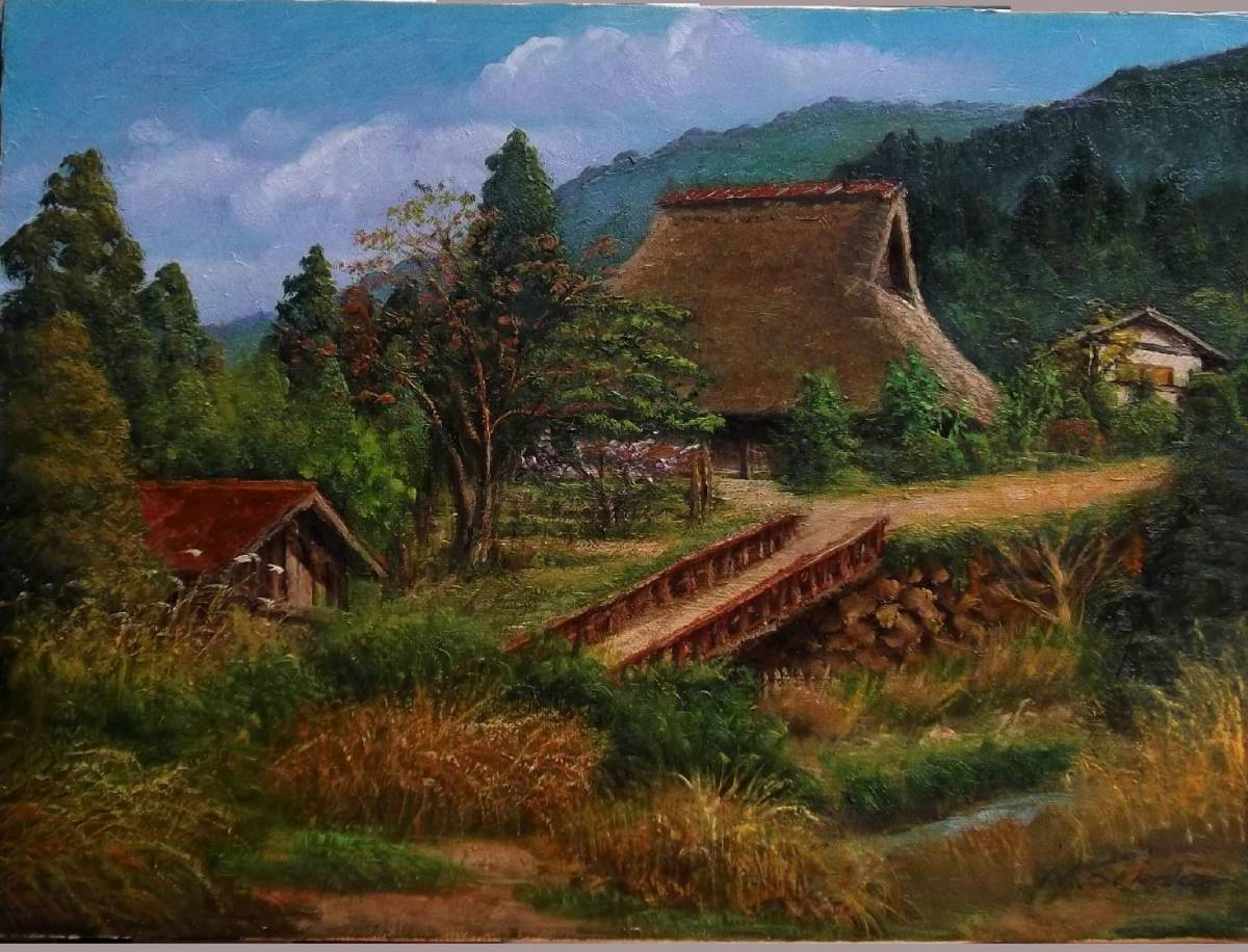 4号 油絵 四方道夫 「京都市左京区広河原」 4号 油絵 四方道夫 「京都市左京区広河原」