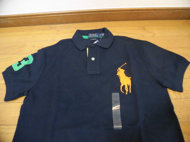 *[ new goods ] Ralph Lauren for man polo-shirt navy Bick po knee US size S*