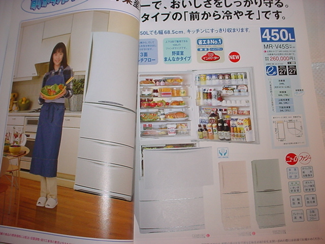 1998年1月　三菱　インバーター冷蔵庫の総合カタログ　木村佳乃_画像4