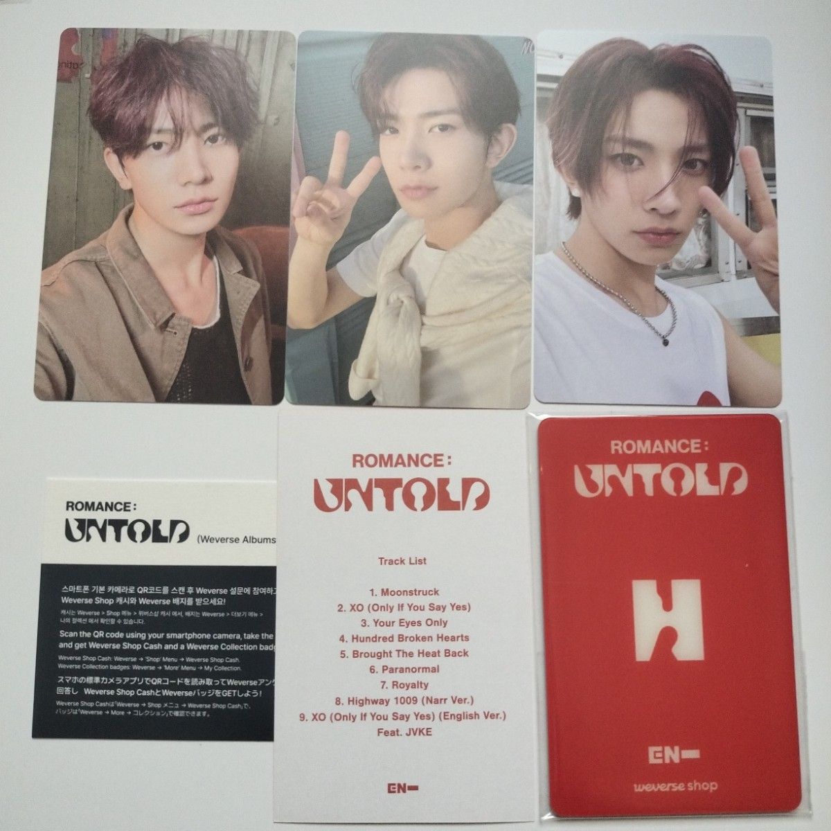 ENHYPEN ROMANCE UNTOLD Weverse album トレカ セット global ENHYPEN ROMANCE UNTOLD Weverse album トレカ セット global