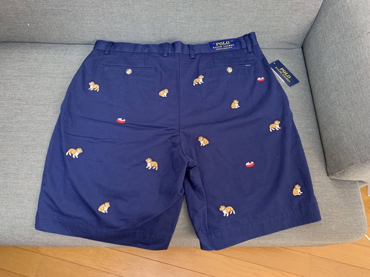 ヤフオク! - ラルフローレン W36 ブルドッグ 総柄 ショーツ ハーフ...